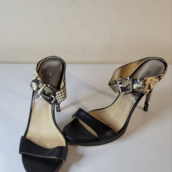 Michael Kors Beverly Snakeskin Mules Sandals - Picture 9 of 9